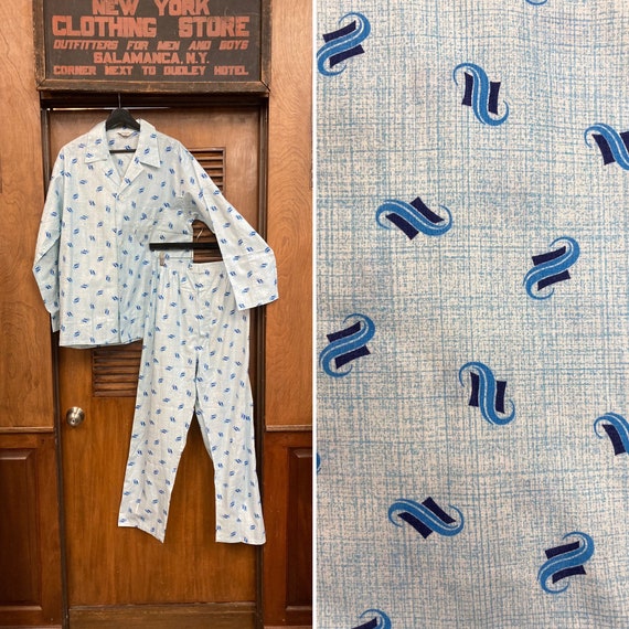 Vintage 1950's Deadstock Atomic Pattern Cotton Rockabilly PJ