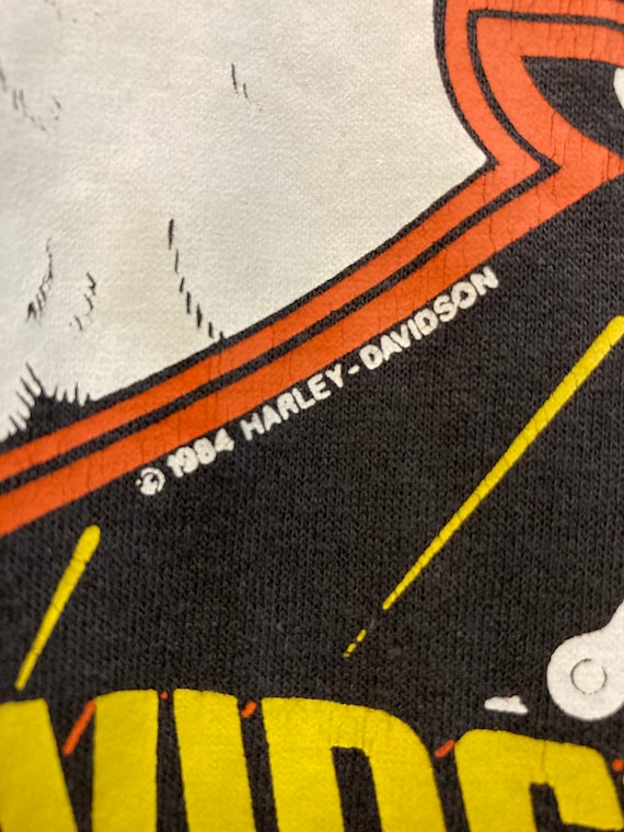 Vintage 1980’s Harley Davidson Tee Shirt Beaded F… - image 6