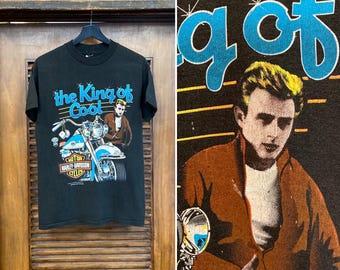 Vintage 1990's James Dean Photoprint AOP All Over Print Cotton Tee