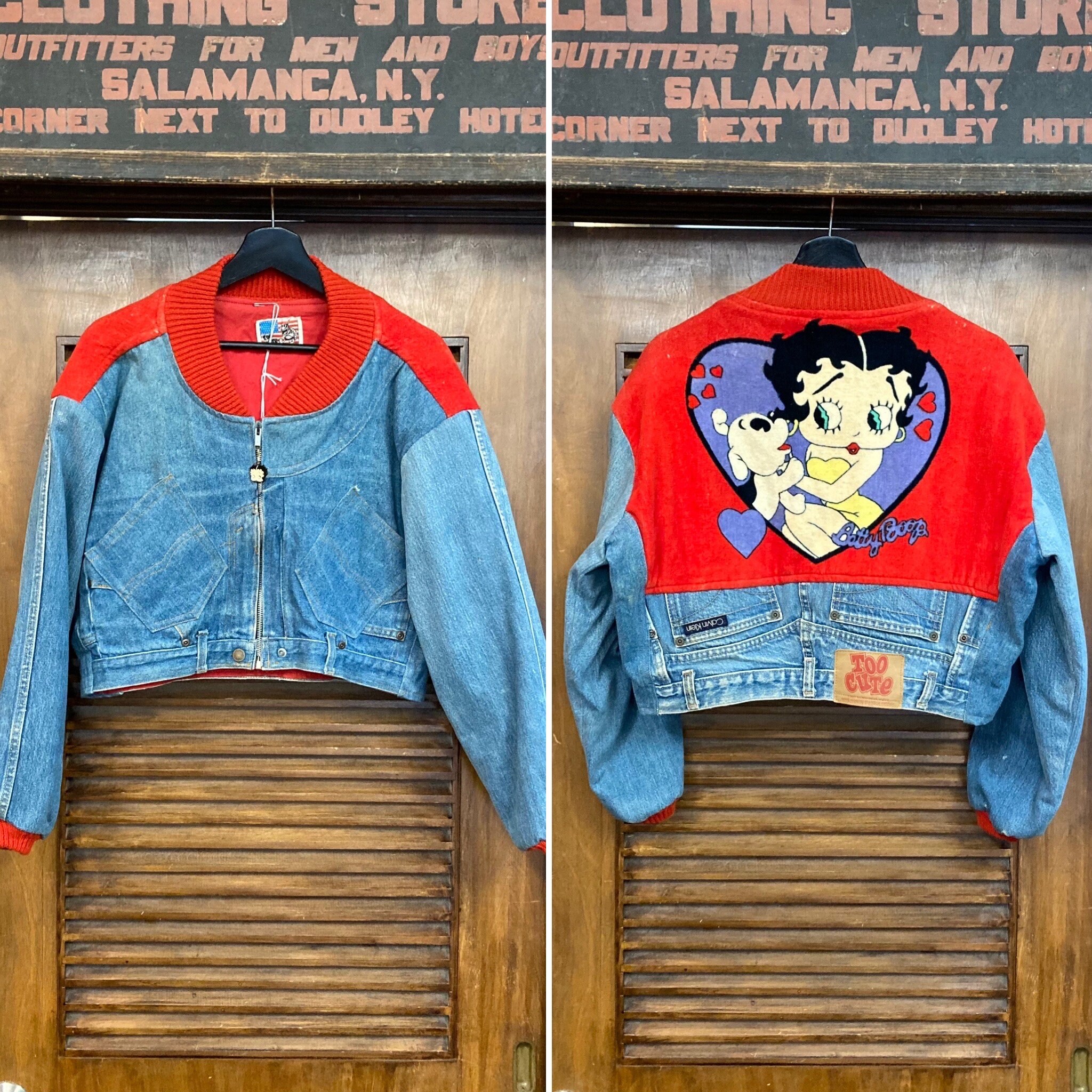 Vintage 1980's “too Cute” Betty Boop Design Denim Patchwork Vintage 1980's “too Cute” Betty Boop Design Denim Patchwork