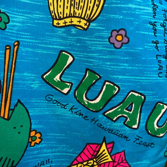 Vintage 1960’s Size XL Cartoon Pop Art Luau Cotto… - image 8