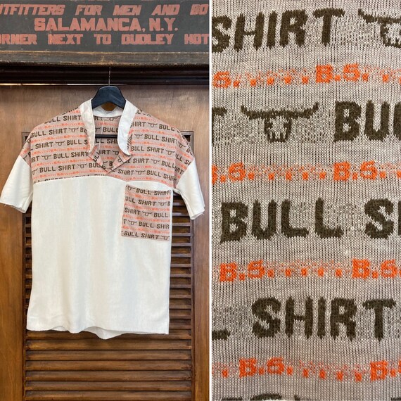 Vintage 1960’s Bull Shirt Pop Art Top, 60’s Top, 6
