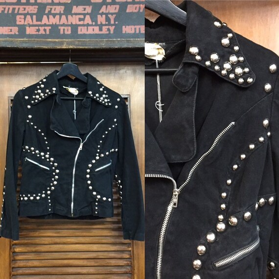 Vintage 1960’s Black Studded Roncelli Denim Glam R