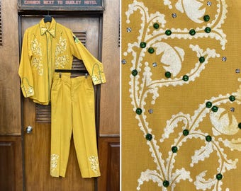 ヴィンテージ 1950 年代 アトミック フレック レーヨン ロカビリー