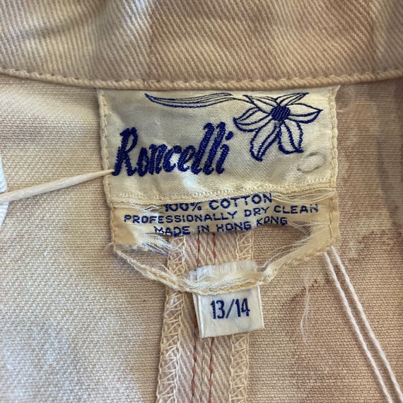 Vintage 1960’s “Roncelli” Cotton Denim Mod Racer … - image 9