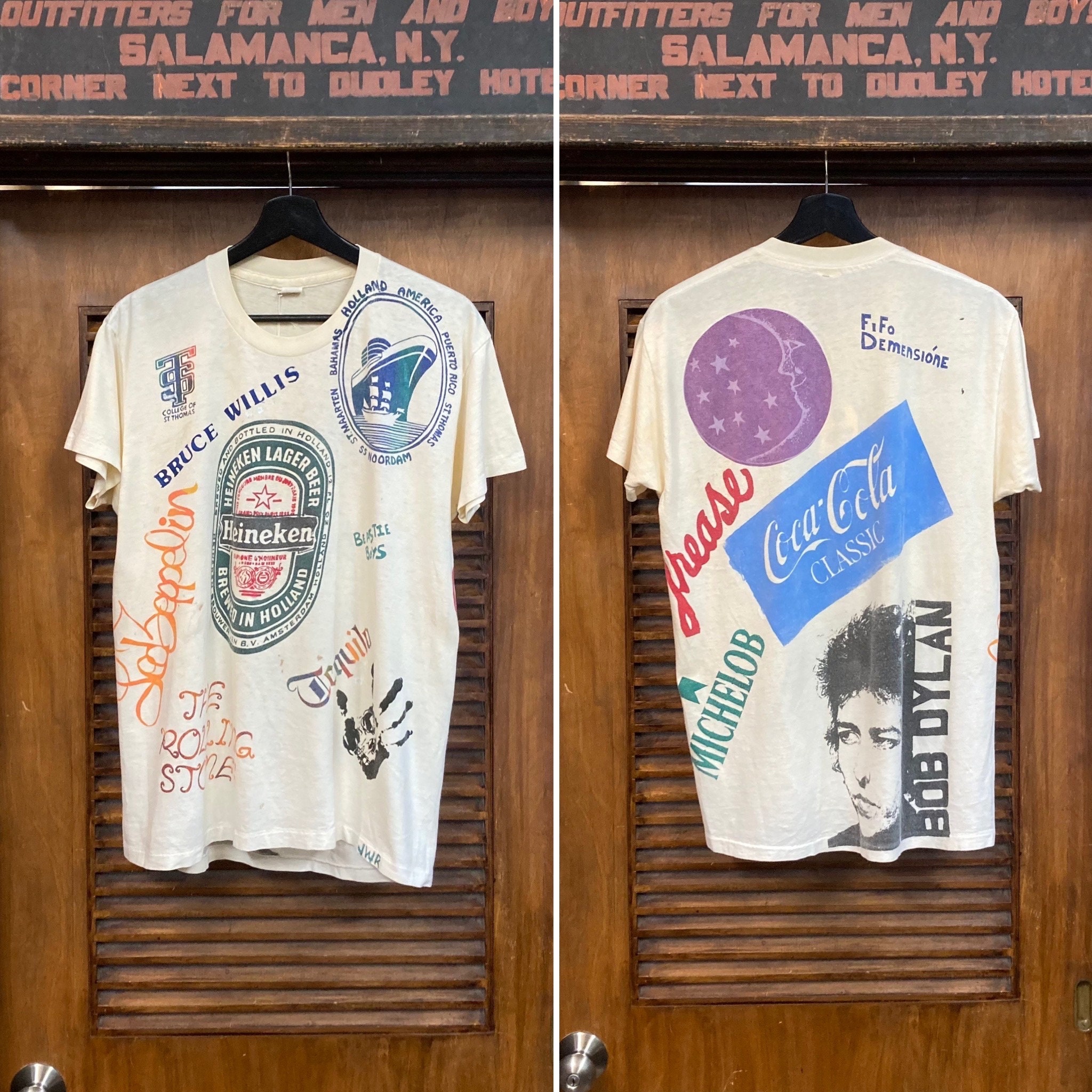 VintageOnHollywood Vintage 1980's Test Print Rock N' Roll x Beer Music T-Shirt, Rolling Stones, Bob Dylan, LED Zeppelin, Beastie Boys, 80's Vintage Clothing VintageOnHollywood Vintage 1980's Test Print Rock N' Roll x Beer Music T-Shirt, Rolling Stones, Bob Dylan, LED Zeppelin, Beastie Boys, 80's Vintage Clothing