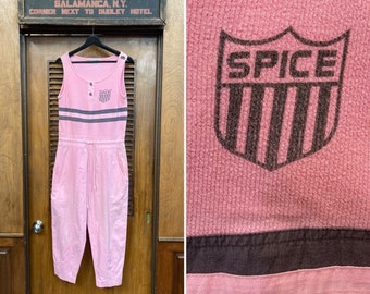 Vintage 1980’s New Wave Pink “Spice of Life” Knit Jumpsuit, Vintage Jumpsuit, 1980’s Style, Pink New Wave, Knit Jumpsuit