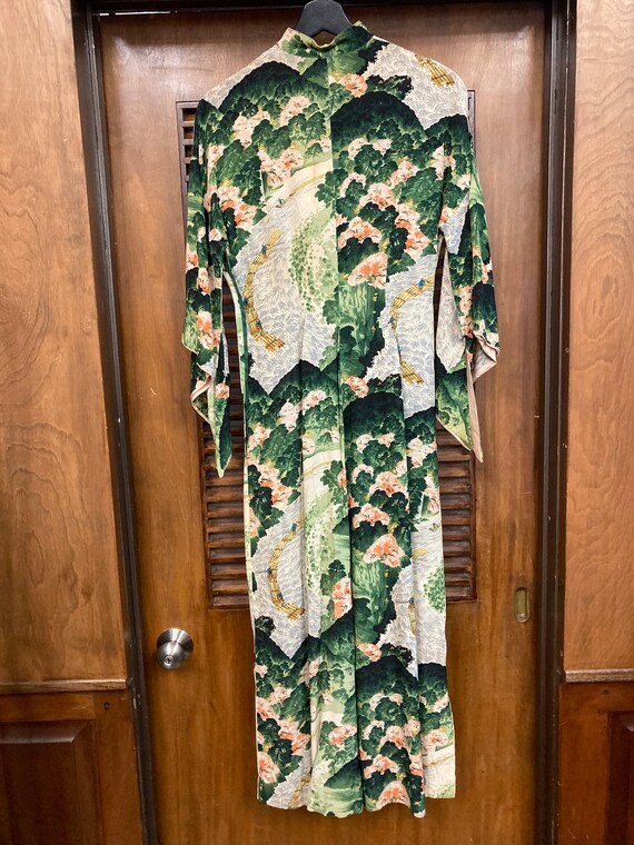 Vintage 1940’s Asian Japanese Crepe Hawaiian Shir… - image 7