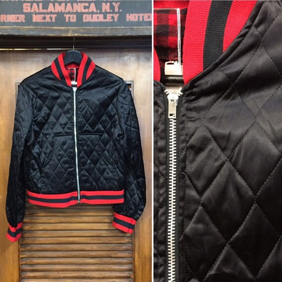 Vintage 1960’s Quilted Bomber Jacket, 60’s Jacket,