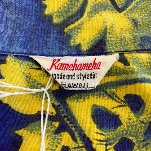 Vintage 1950’s Size L “Kamehameha” Floral Cotton … - image 9