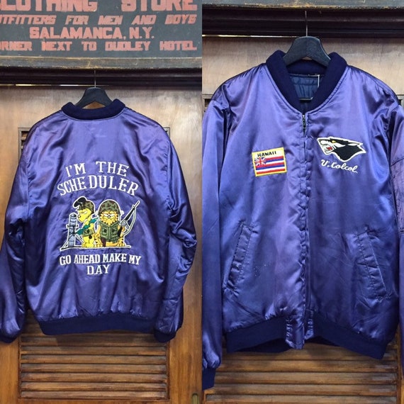 Vintage 1970’s/80’s Garfield Satin Bomber, Militar