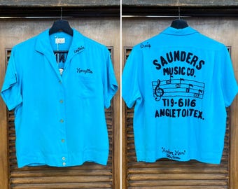 MV237 Vintage 1950's Cotton Bowling Shirt by Hale-niu Honolulu