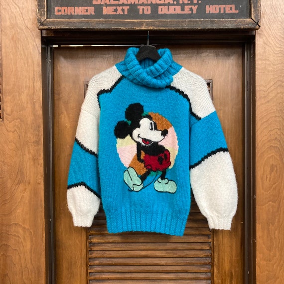 Vintage 1980’s Hand Knit Mickey Mouse Disney New … - image 2