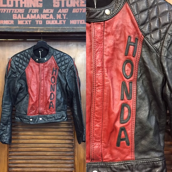 Vintage 1960’s Honda Racing Leather Jacket, Vintag
