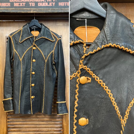 Vintage 1970’s “North Beach” Whipstitch Leather Ja
