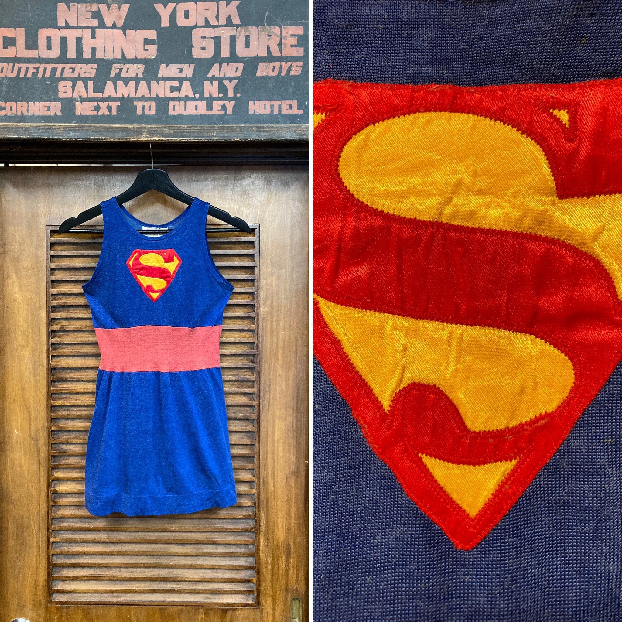 Débardeur Superman Vintage S - T-shirt Sans Manches Officiel DC Comics, Coupe Classique, Léger