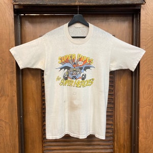 Vintage 1970er Batman Hot Rod Drag Race Auspuff Speed Shop Original T-Shirt, 70er T-Shirt, Vintage Kleidung Bild 2