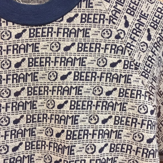 Vintage 1960’s/70’s Beer Frame Fitted Knit Tee, V… - image 5