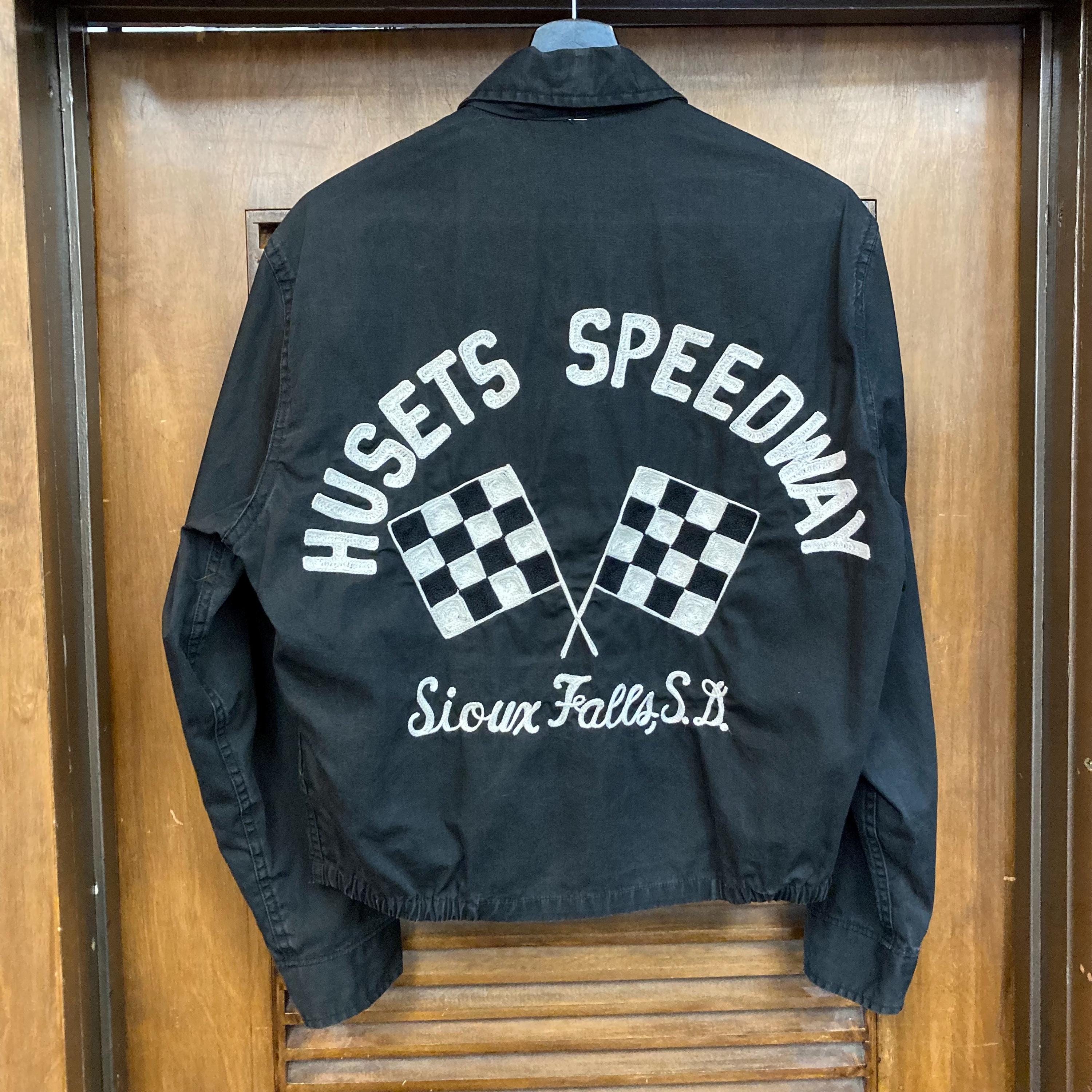 Special 60s カークラブジャケット フェード ホットロッド Vintage 1960's Speedway Hot Rod Car Club Cotton Embroidery