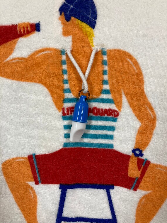 Vintage 1960’s Lifeguard Pop Art Terry Cloth Mod … - image 3