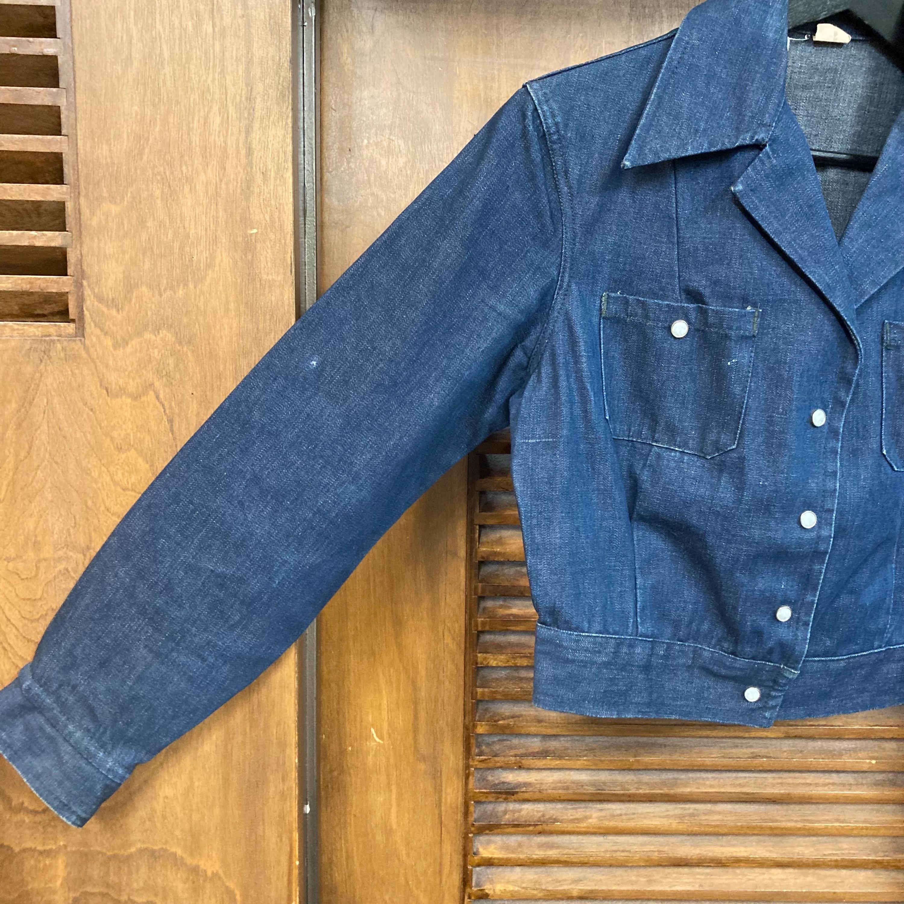 Vintage 1950's Levi's Shorthorn Dark Denim Pearl Snap Rockabilly
