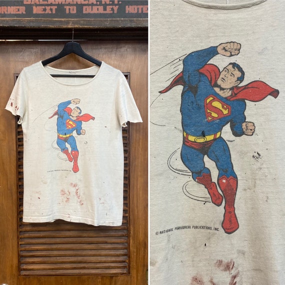 Vintage 1960s Superman Tee DC Comics Glam Pop Art T-shirt - Etsy