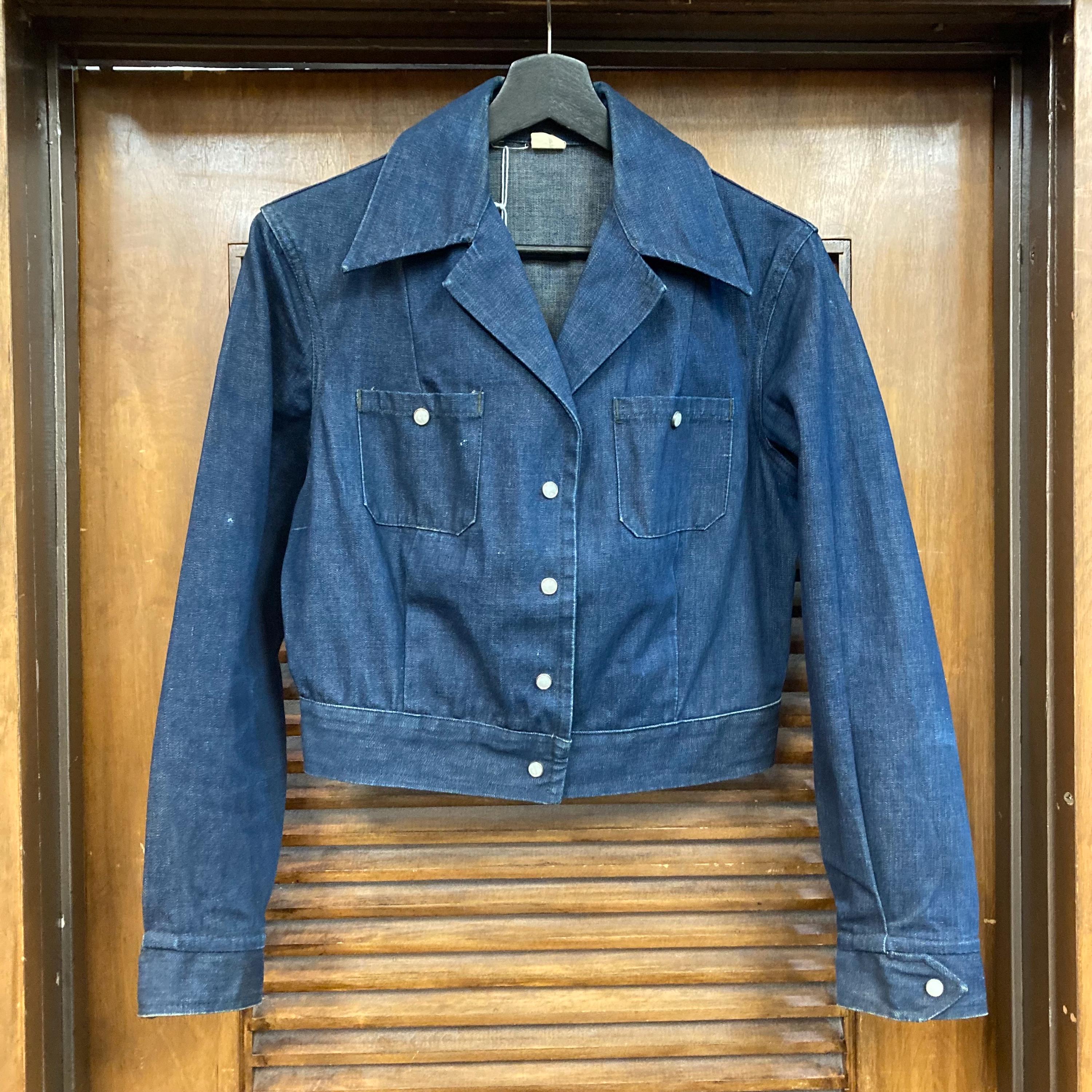 Vintage 1950's Levi's Shorthorn Dark Denim Pearl Snap Rockabilly
