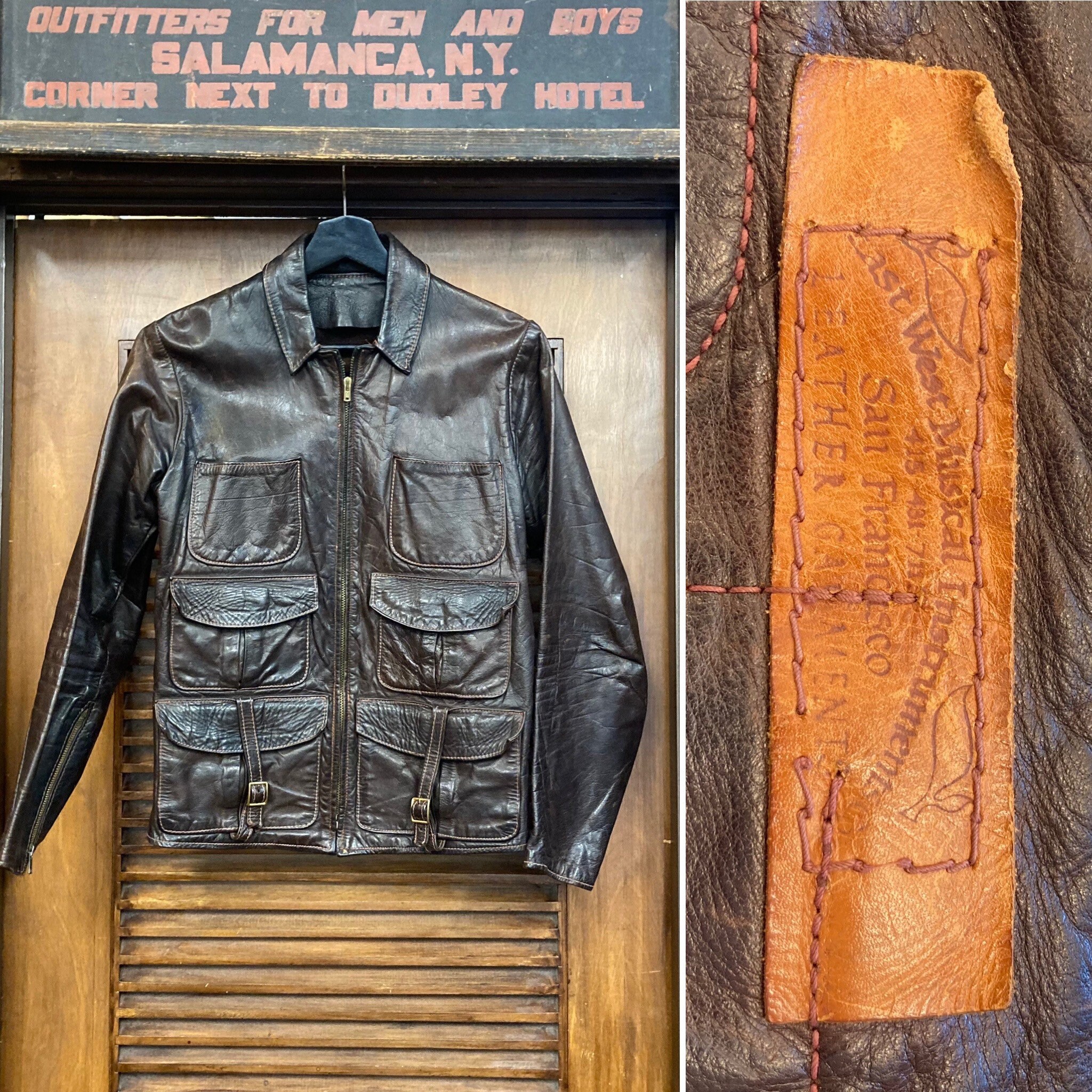 Vintage 1960s East West Barnstormer Leather Jacket 1960s Etsy