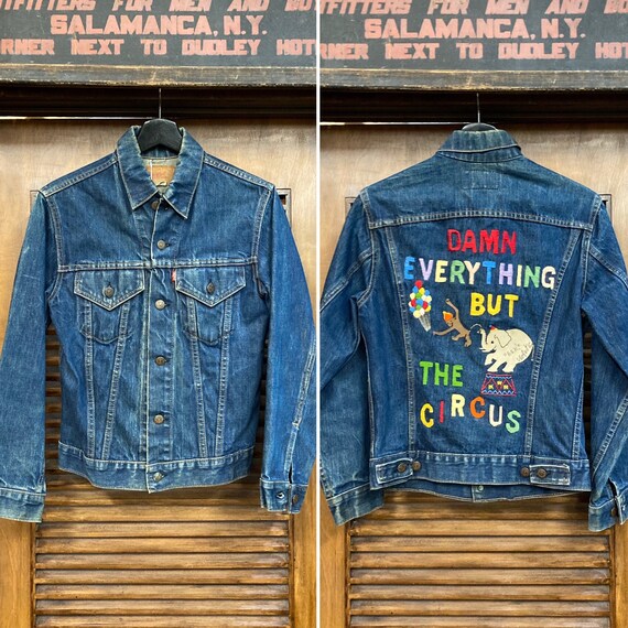 Vintage 1960’s Levi’s Denim Circus Pattern Embroid