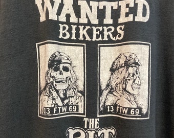 70-80s mortor cycles スカルウイング Tシャツ M shinkirohjacket_han54