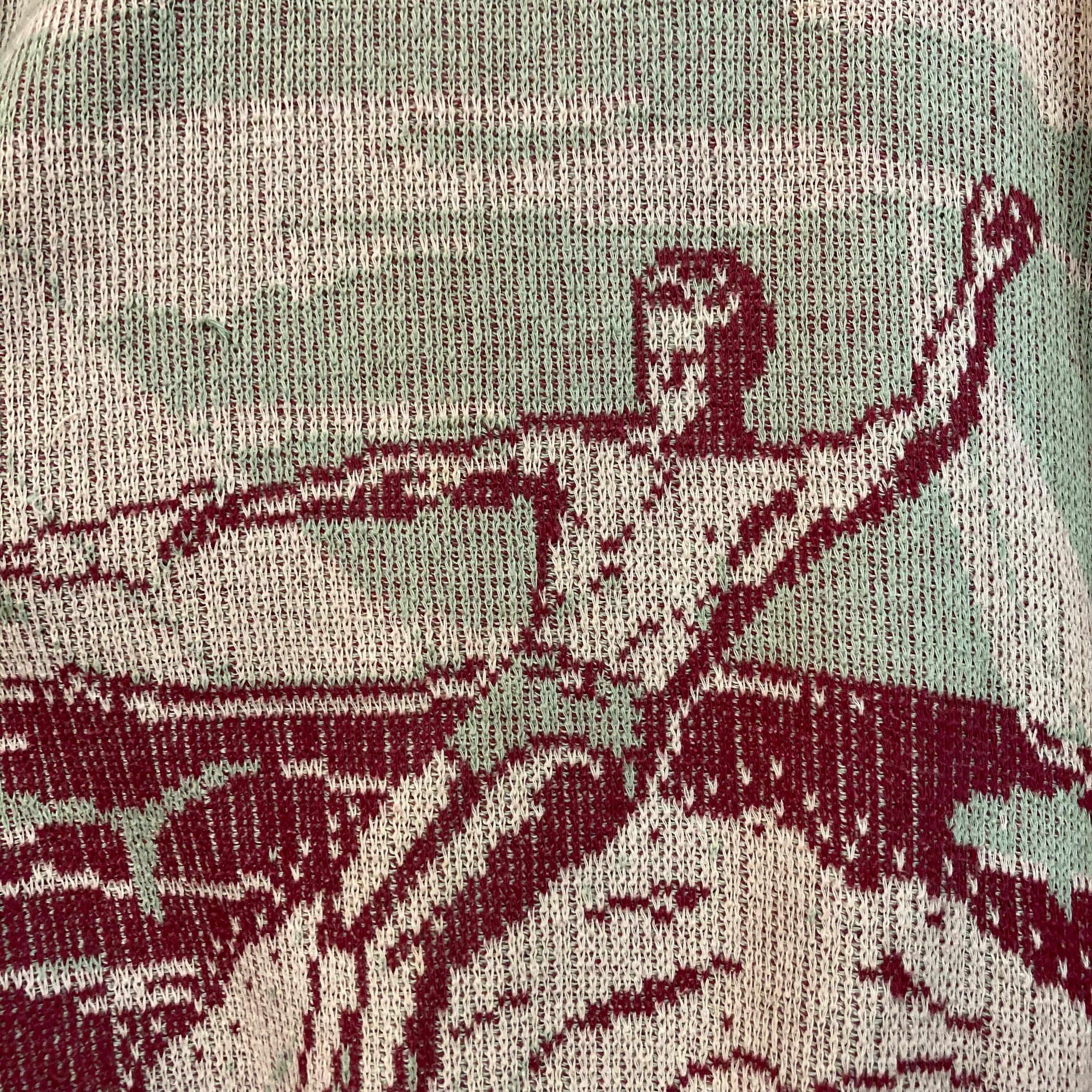 Vintage 1940's Original Surfer Waterski Picture Knit Cotton Vintage 1940's Original Surfer Waterski Picture Knit Cotton