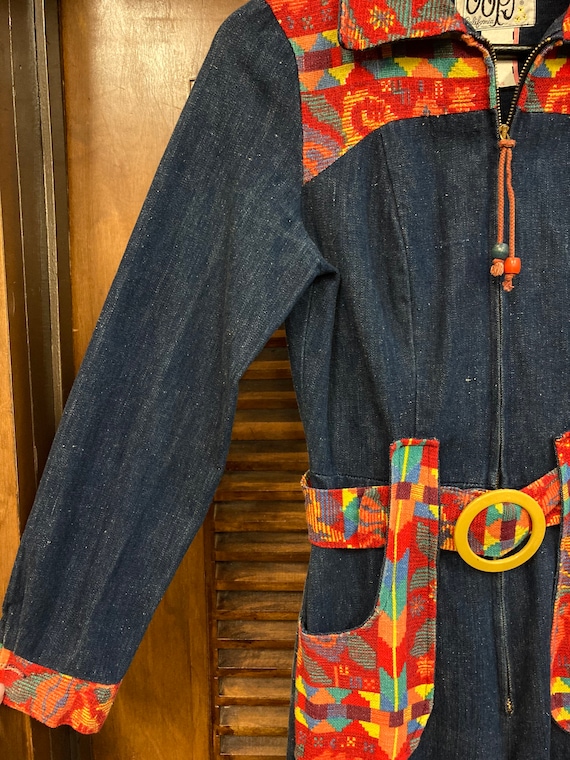 Vintage 1970’s Denim Woven Jumpsuit, Vintage Jump… - image 5