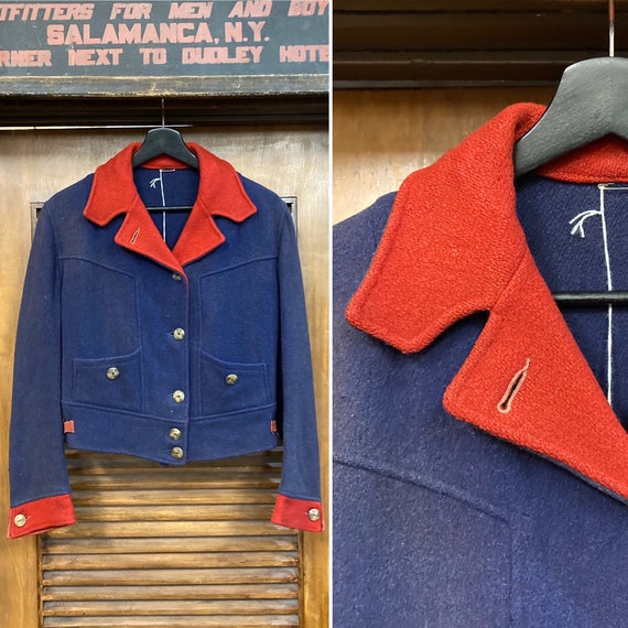 Vintage 1930’s Wool Outerwear Jacket, 30’s Jacket,