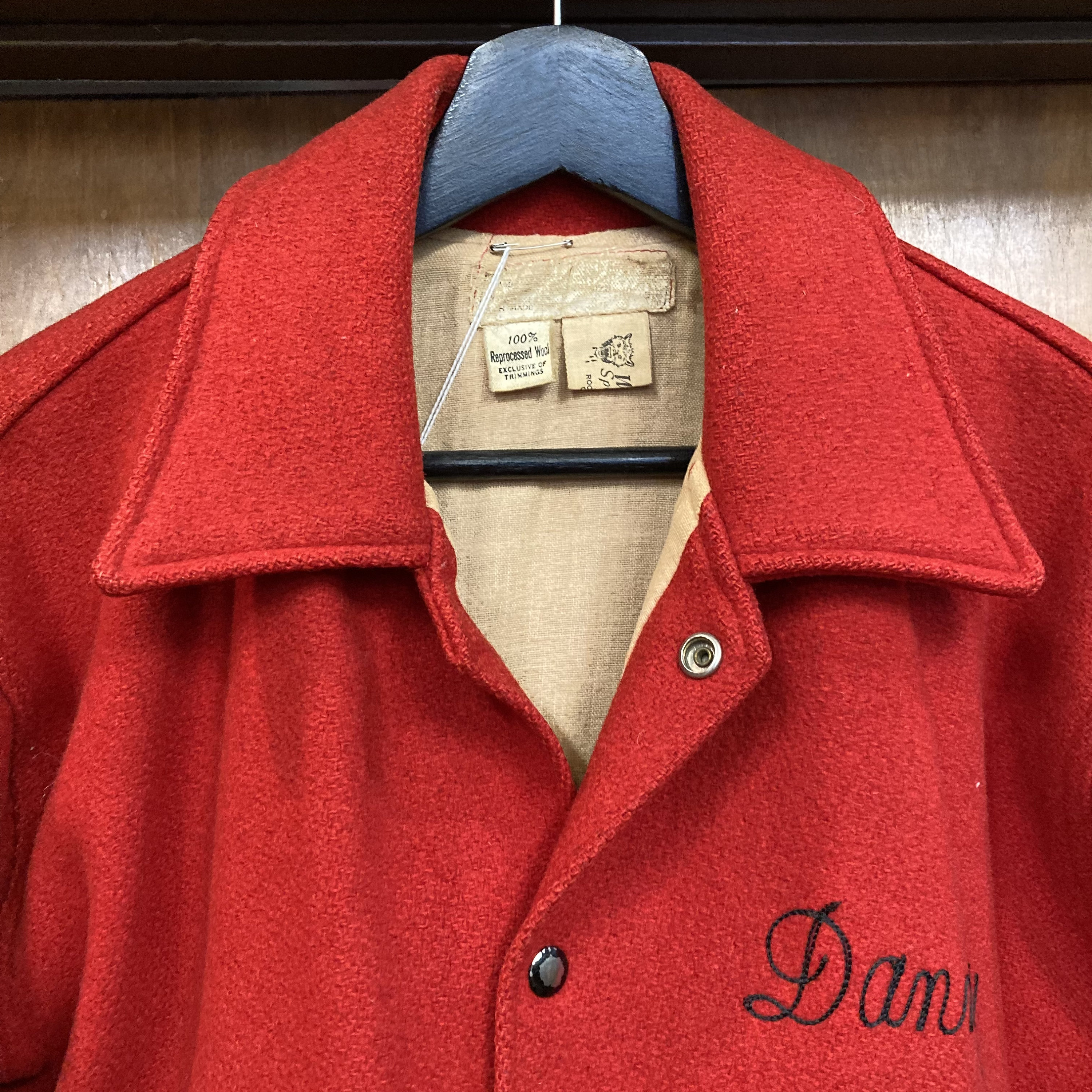 Vintage 1950's “r.p.m.'s” Hot Rod Car Club Wool Rockabilly