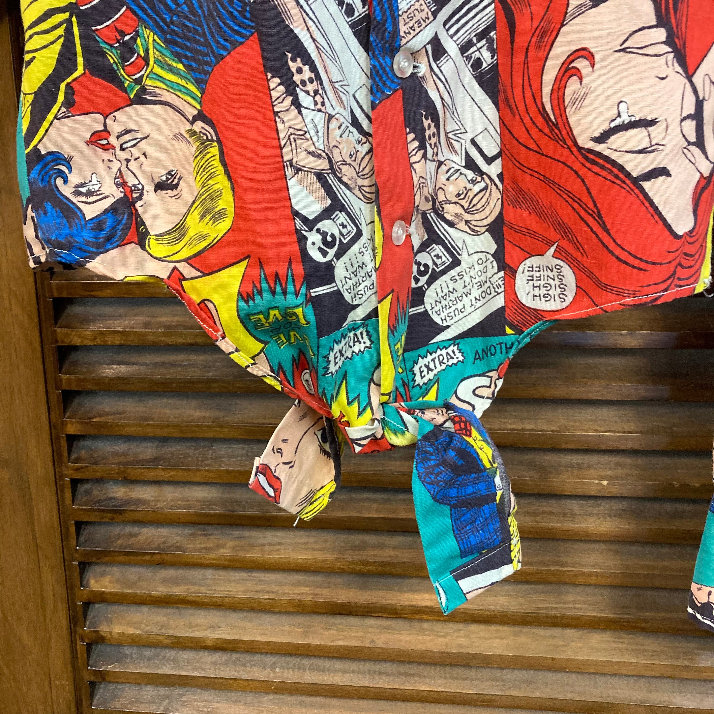 Vintage 1960's “campus” Nicky Zann Comic Book Art Mod Waist-tie