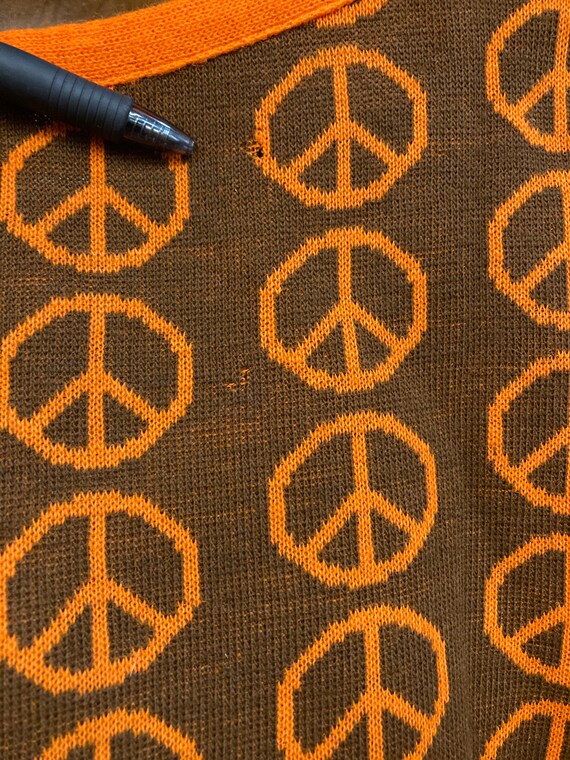 Vintage 1960’s Hippie Mod Peace Sign Woodstock Jo… - image 7