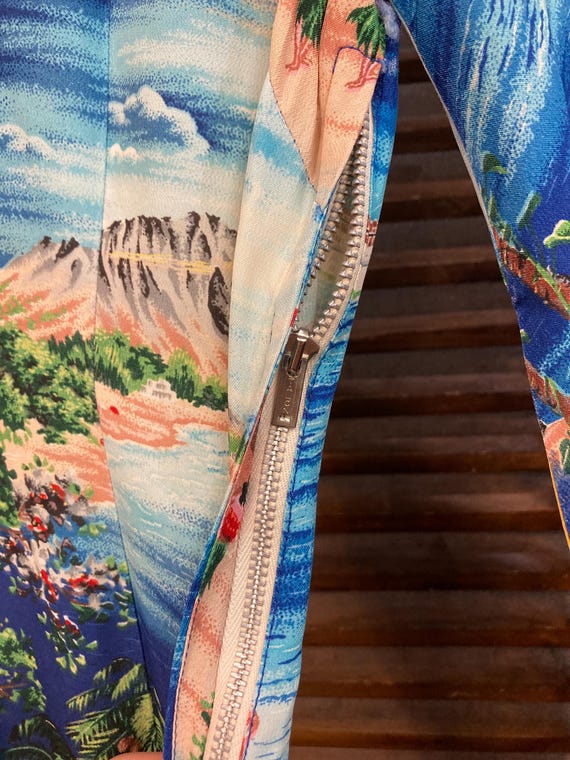 Vintage 1950’s Iolani Tropical Island Crepe Pake … - image 6