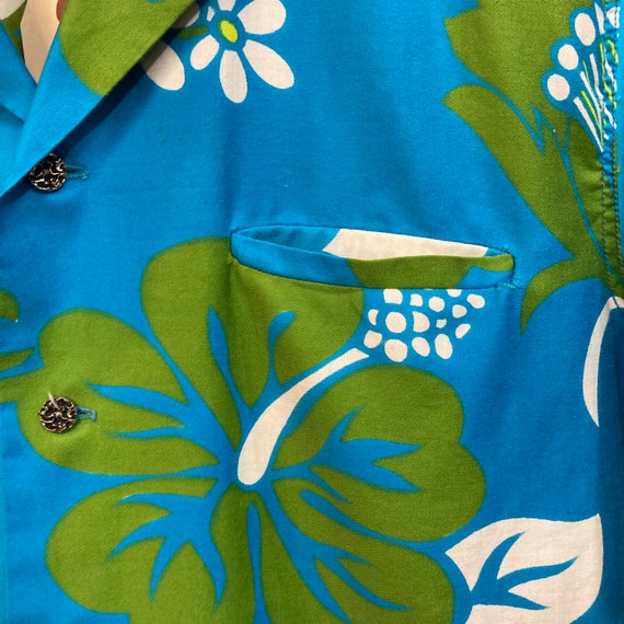 Vintage 1960’s “Kamehameha” Mod Floral Cotton Tik… - image 7