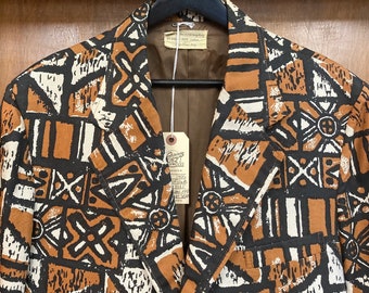 Vintage 1960's Original “sandwich Isles” Tiki Hawaiian Mod Blazer