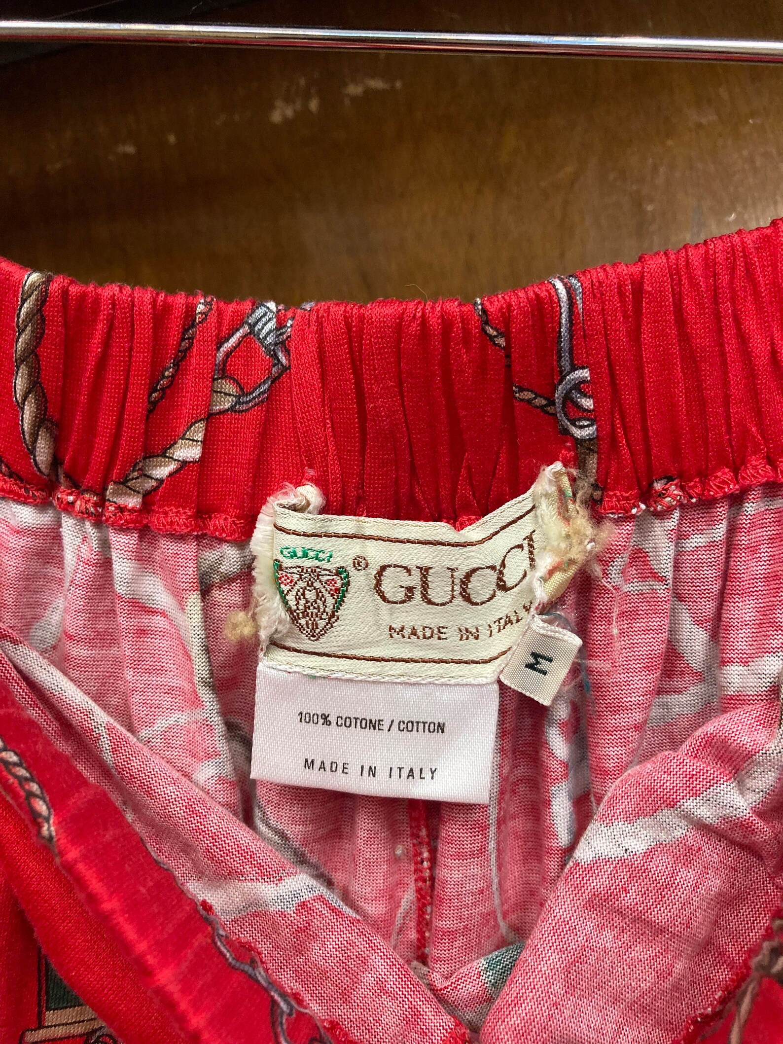 Vintage 1980’s Gucci Designer Label Classic Print Cotton Two Piece ...