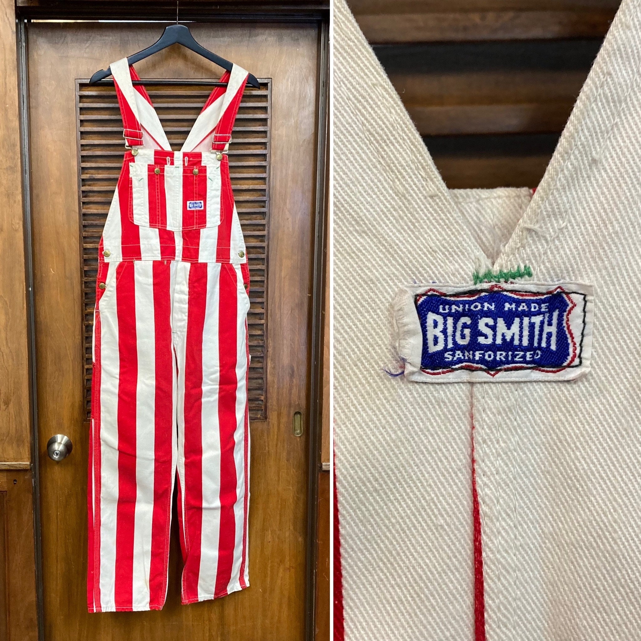 Vintage 1960's W32 “big Smith” Red X White Stripe Denim Mod Vintage 1960's W32 “big Smith” Red X White Stripe Denim Mod