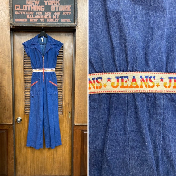 Vintage 1960’s Jeans Pop Art Denim Roller Rink Fl… - image 1