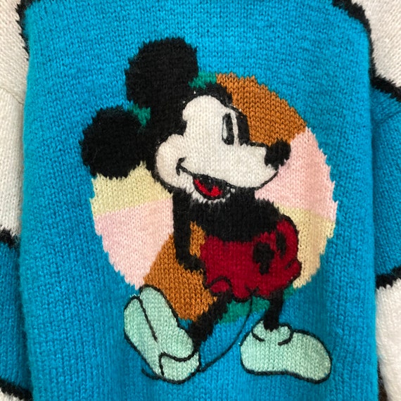 Vintage 1980’s Hand Knit Mickey Mouse Disney New … - image 7