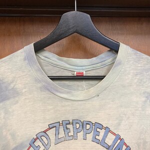 Vintage 1970er Jahre Original Led Zeppelin Rock Band 1975 Nordamerika Tour T-Shirt, Tie Dye, 70er Jahre Vintage Kleidung. Bild 5