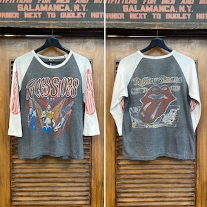 Vintage 1980’s Rolling Stones Rock Band “Tattoo You” 3/4 Sleeve Original Two-Sided T-Shirt, 80’s Tee Shirt, Vintage Clothing