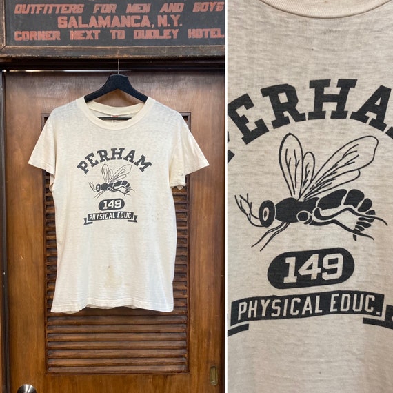 Vintage 1950's “champion” Wasp Insect Sport Team Gym Cotton Tee