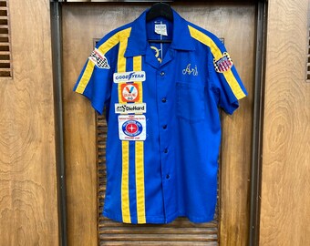 ビンテージ　60's ホットロッド　レース　半袖スウェット VINTAGE 60's UNKNOWN ビンテージ スウェット 半袖 ラグラン 4本