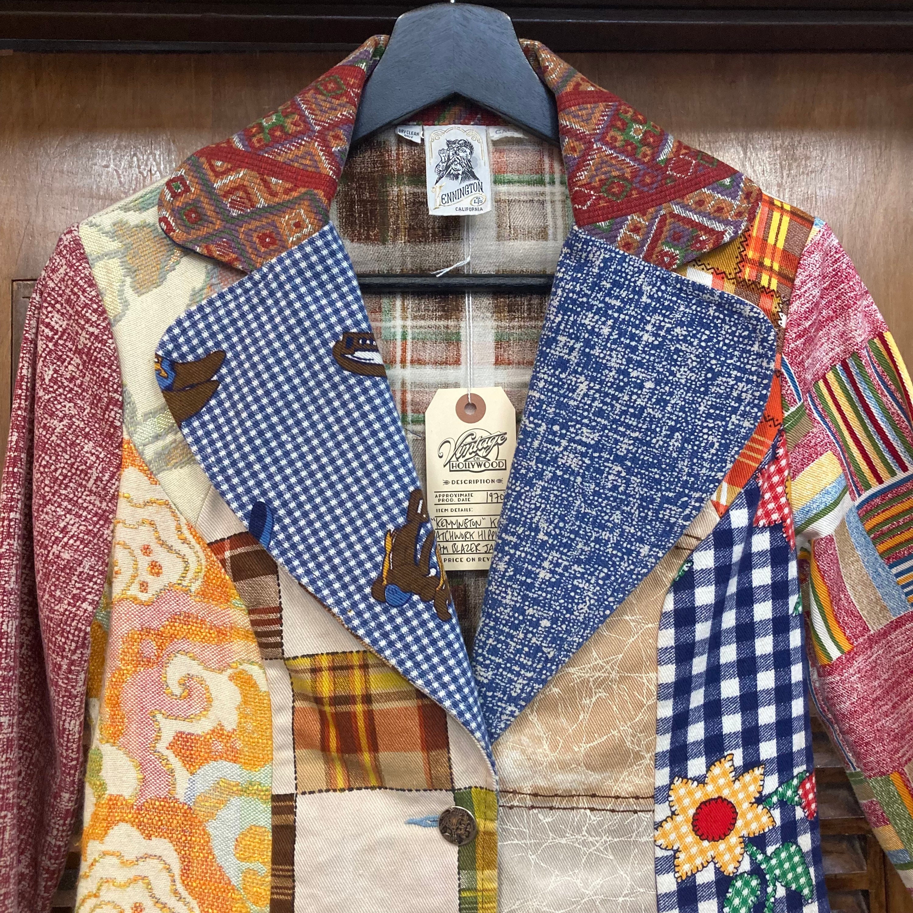 FANOSTUDIOS フランス　VINTAGE PATCHWORK COAT Vintage 1970's “kennington” Krazy Patchwork Hippie Glam