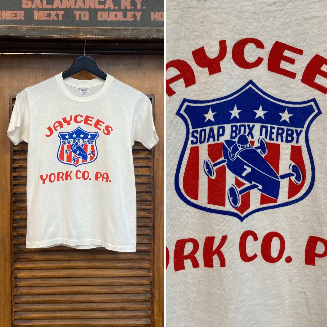 Vintage 1960's Soap Box Derby York PA. Cotton Jaycees T-shirt