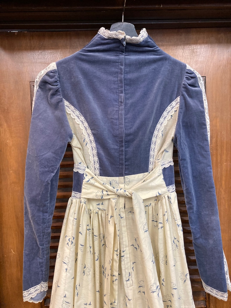 Vintage 1970’s Gunne Sax by Jessica Velvet Detail Boho Prairie Rare ...